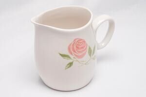 Vintage Franciscan Whitestone Pink-a-Dilly Creamer Pink Rose